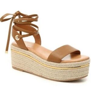 Bleecker & Bond Brown Platform Espadrille Odette Sandals